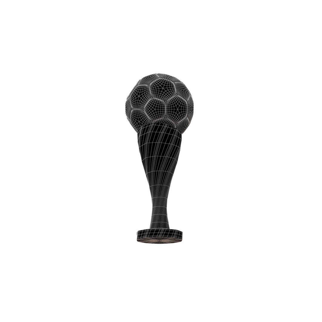 Soccer Ball Trophy 3D Model – Low Poly Game Asset, FBX, OBJ