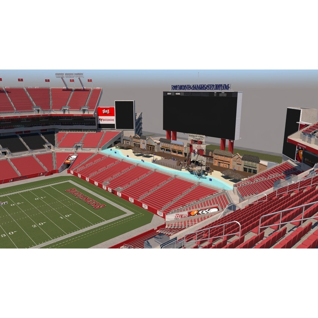 Raymond James Stadium 3D Model – High Poly Venue for Unreal Engine