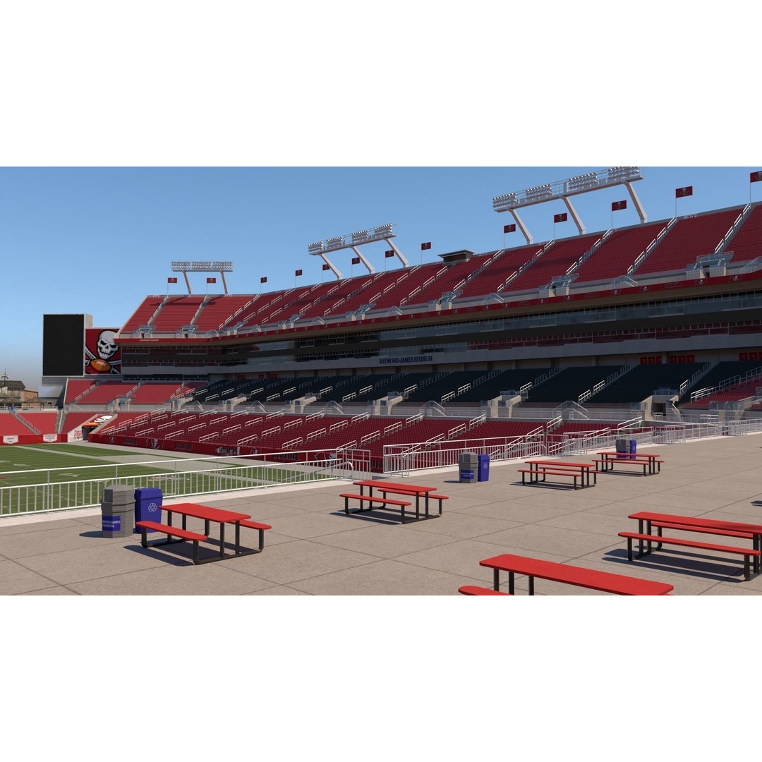 Raymond James Stadium 3D Model – High Poly Venue for Unreal Engine - View 6