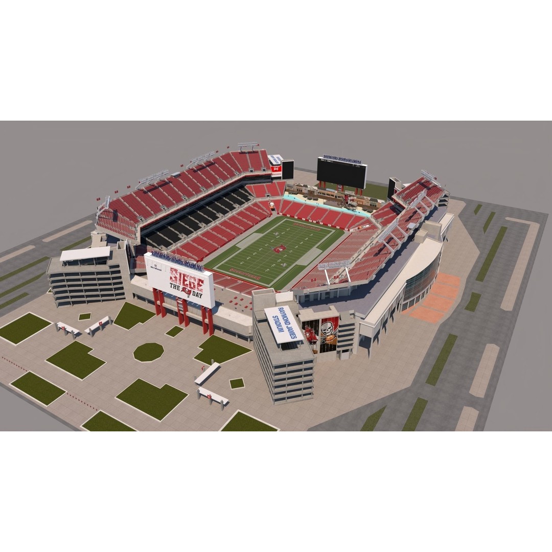 Raymond James Stadium 3D Model – High Poly Venue for Unreal Engine - View 9
