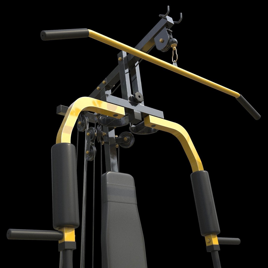 Bodybuilding Station 3D Model – Realistic Gym Equipment, FBX & OBJ - View 10