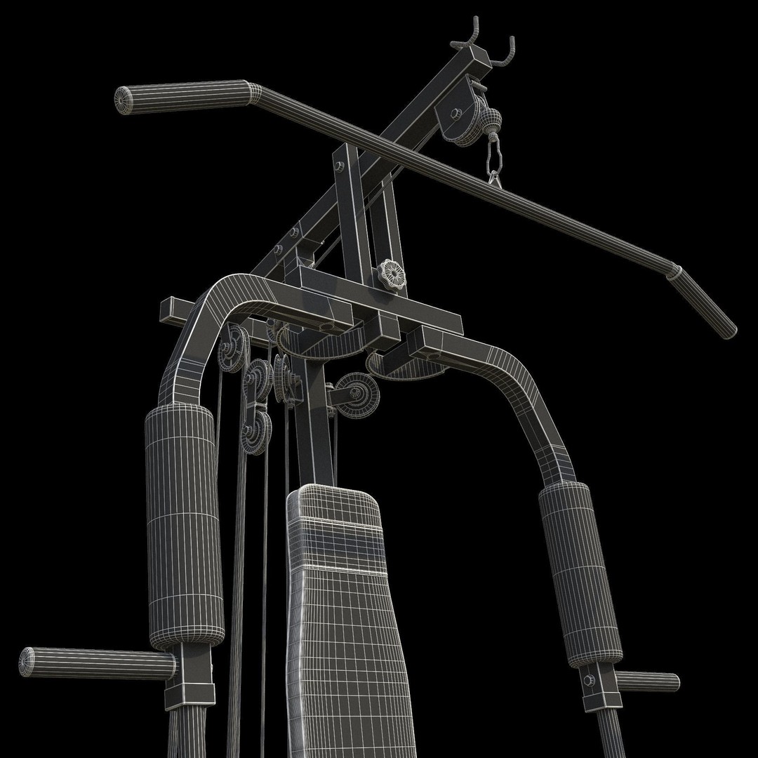 Bodybuilding Station 3D Model – Realistic Gym Equipment, FBX & OBJ - View 11