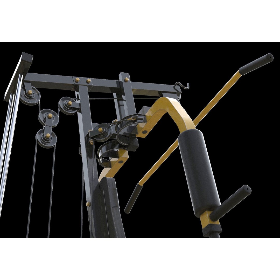 Bodybuilding Station 3D Model – Realistic Gym Equipment, FBX & OBJ - View 12