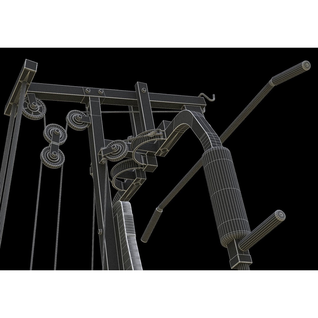 Bodybuilding Station 3D Model – Realistic Gym Equipment, FBX & OBJ - View 13
