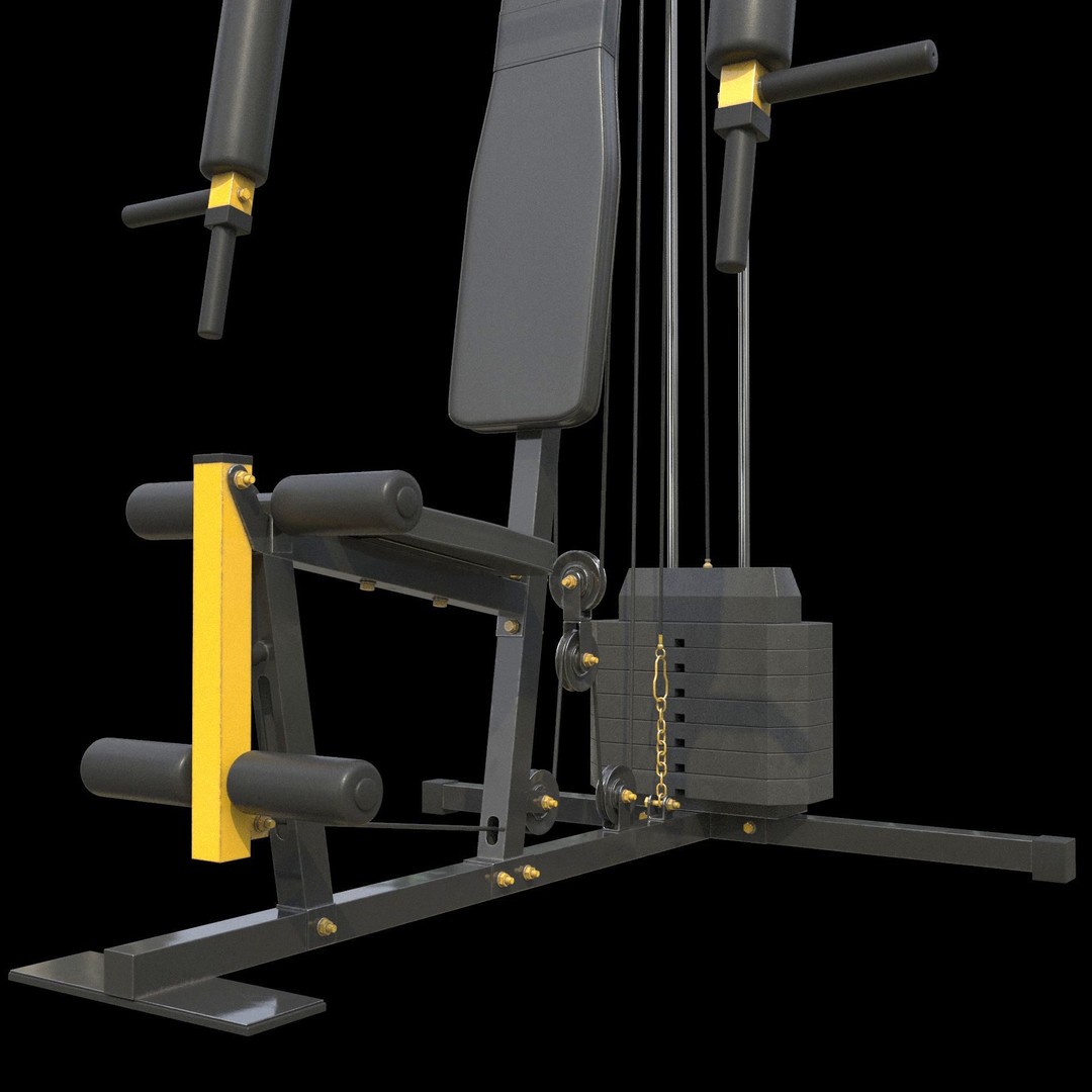 Bodybuilding Station 3D Model – Realistic Gym Equipment, FBX & OBJ - View 14