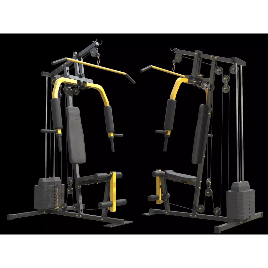 Bodybuilding Station 3D Model – Realistic Gym Equipment, FBX & OBJ - View 2