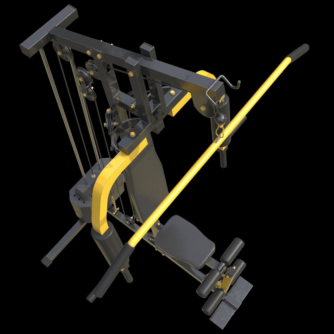 Bodybuilding Station 3D Model – Realistic Gym Equipment, FBX & OBJ - View 4