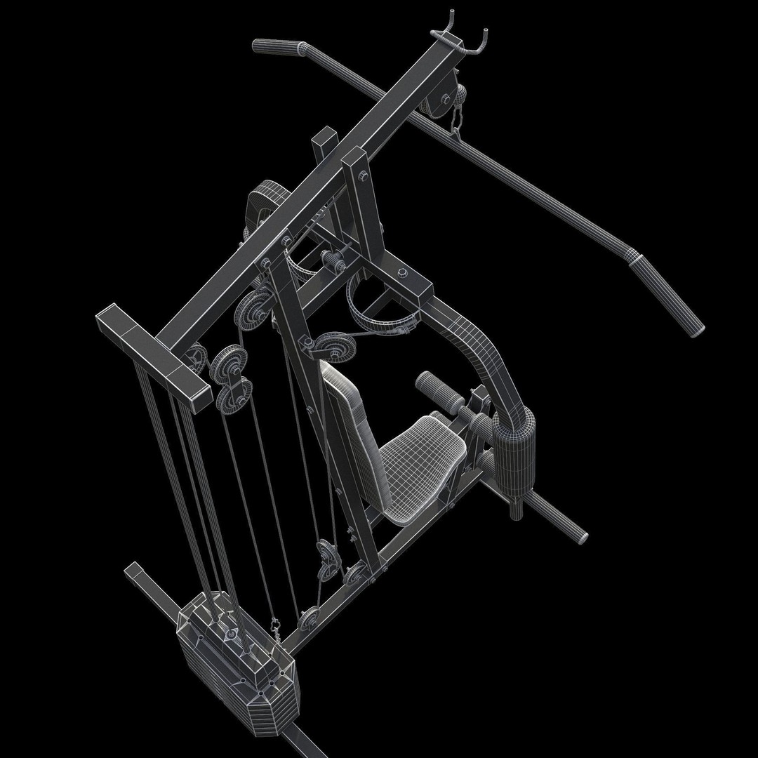 Bodybuilding Station 3D Model – Realistic Gym Equipment, FBX & OBJ - View 7