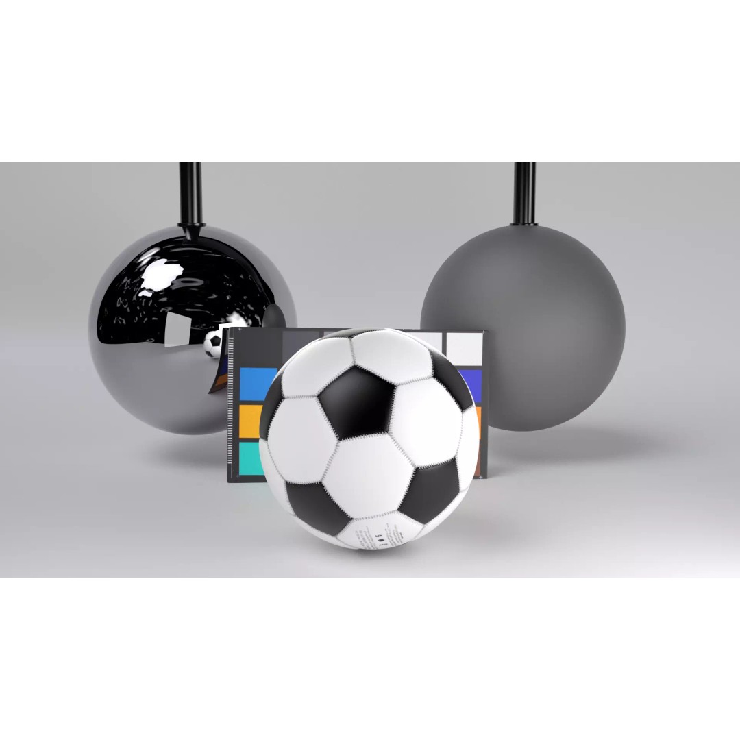 Soccer Ball 3D Model – Low Poly Game Asset, PBR Textures, FBX, OBJ - View 2