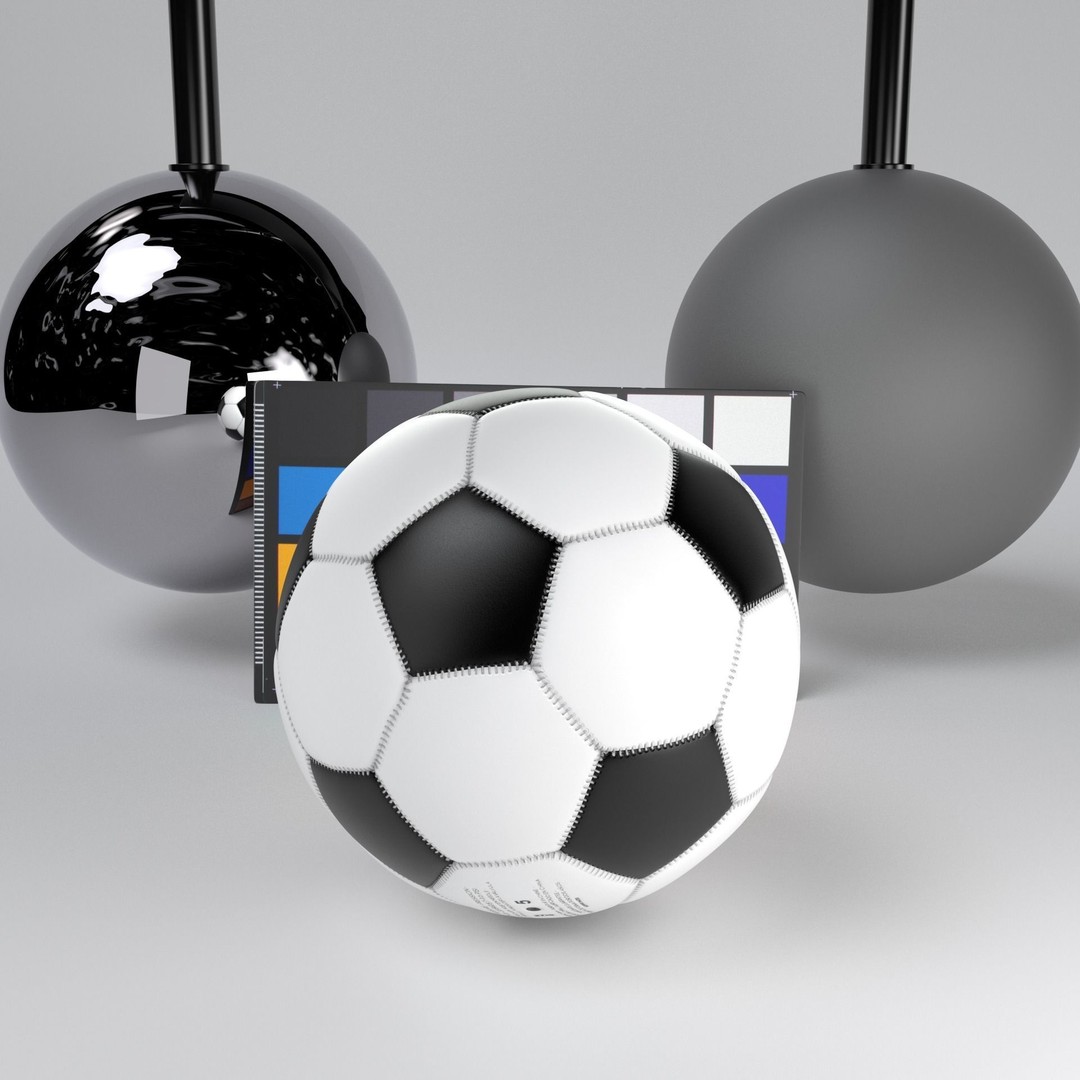 Soccer Ball 3D Model – Low Poly Game Asset, PBR Textures, FBX, OBJ - View 3