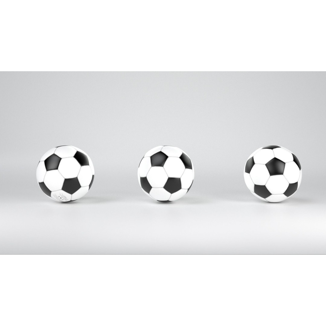 Soccer Ball 3D Model – Low Poly Game Asset, PBR Textures, FBX, OBJ - View 4