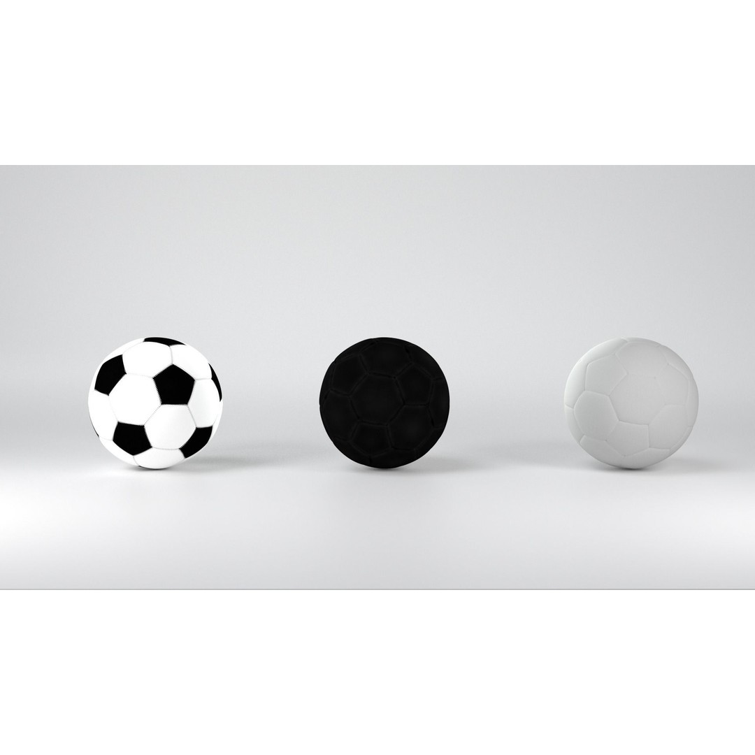 Soccer Ball 3D Model – Low Poly Game Asset, PBR Textures, FBX, OBJ - View 6