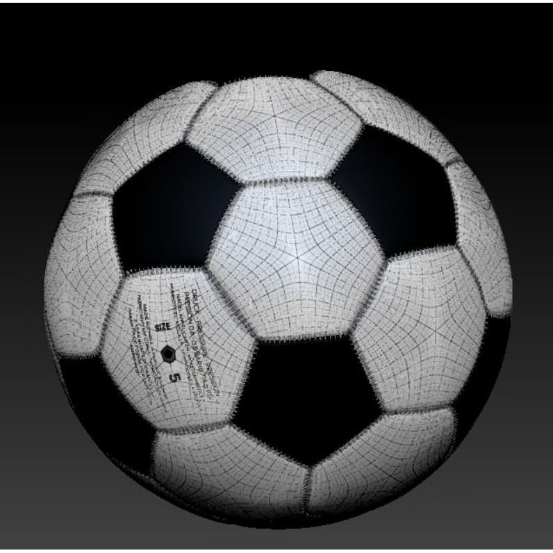Soccer Ball 3D Model – Low Poly Game Asset, PBR Textures, FBX, OBJ - View 7