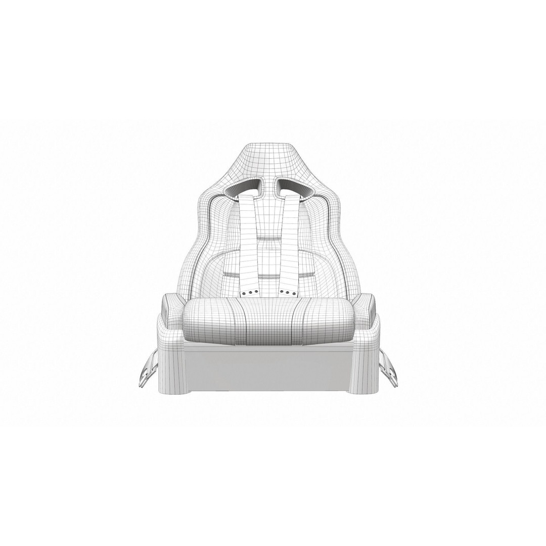 Sport Racing Car Seat 3D Model – PBR Textures, FBX, OBJ Formats - View 16