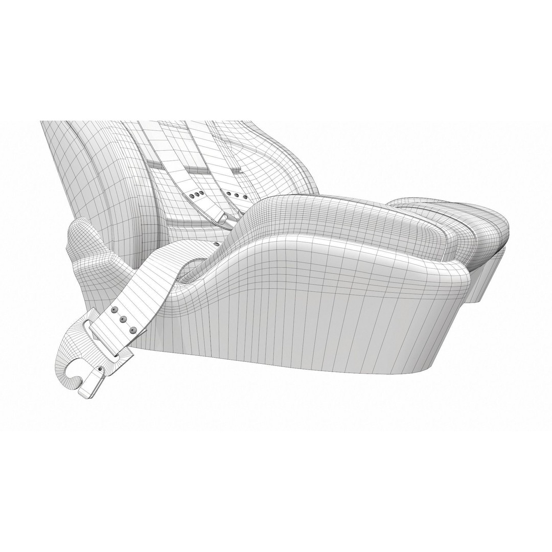 Sport Racing Car Seat 3D Model – PBR Textures, FBX, OBJ Formats - View 22