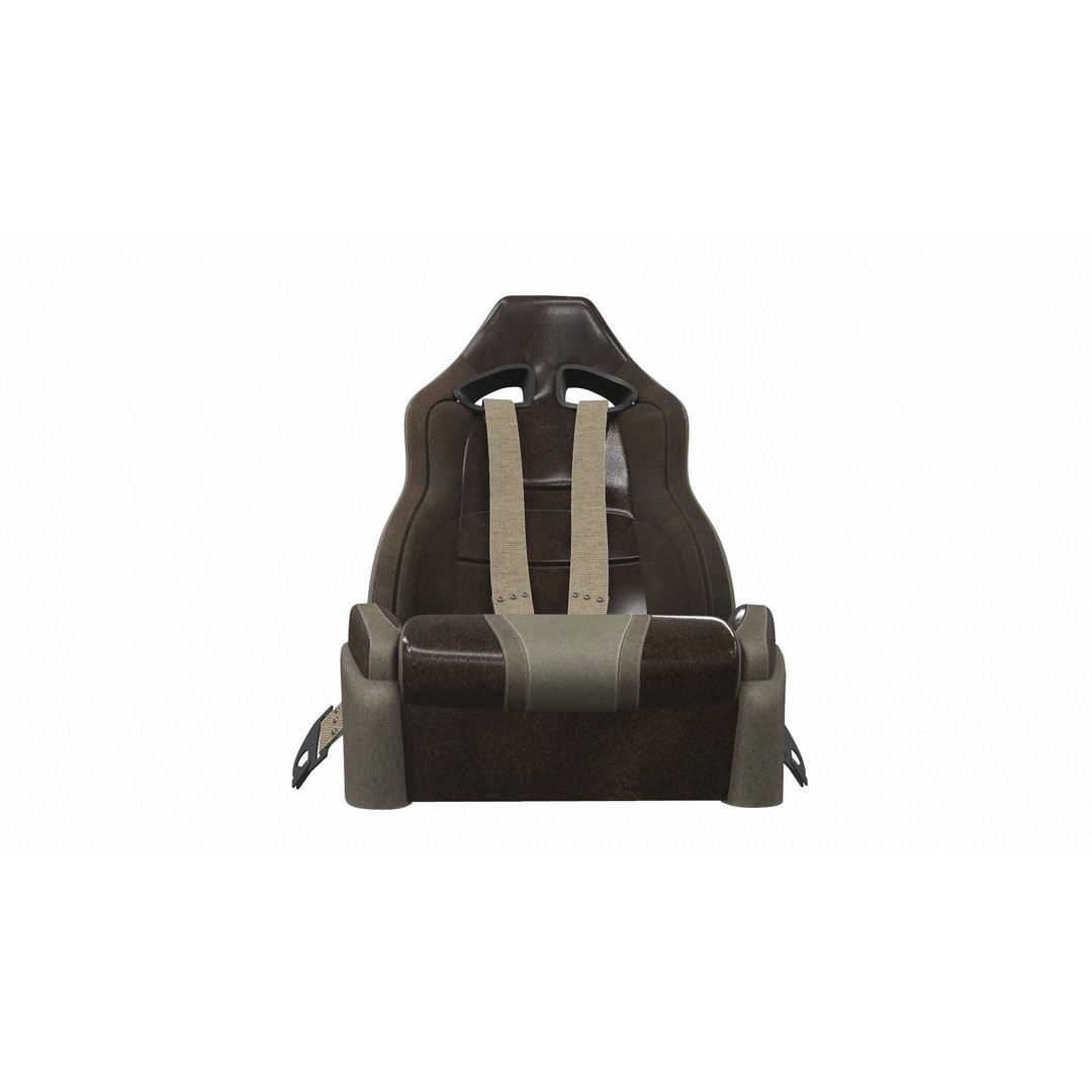 Sport Racing Car Seat 3D Model – PBR Textures, FBX, OBJ Formats - View 3