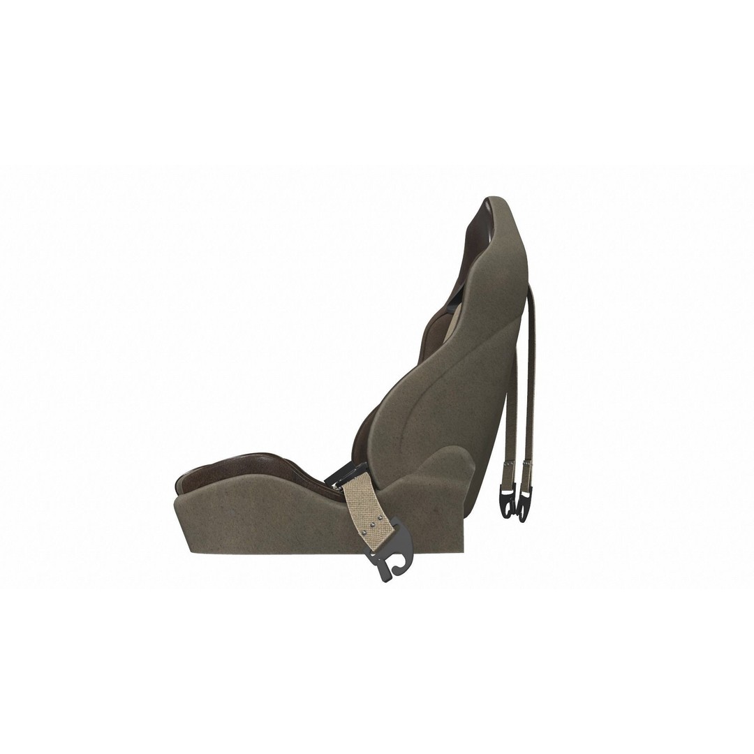 Sport Racing Car Seat 3D Model – PBR Textures, FBX, OBJ Formats - View 4