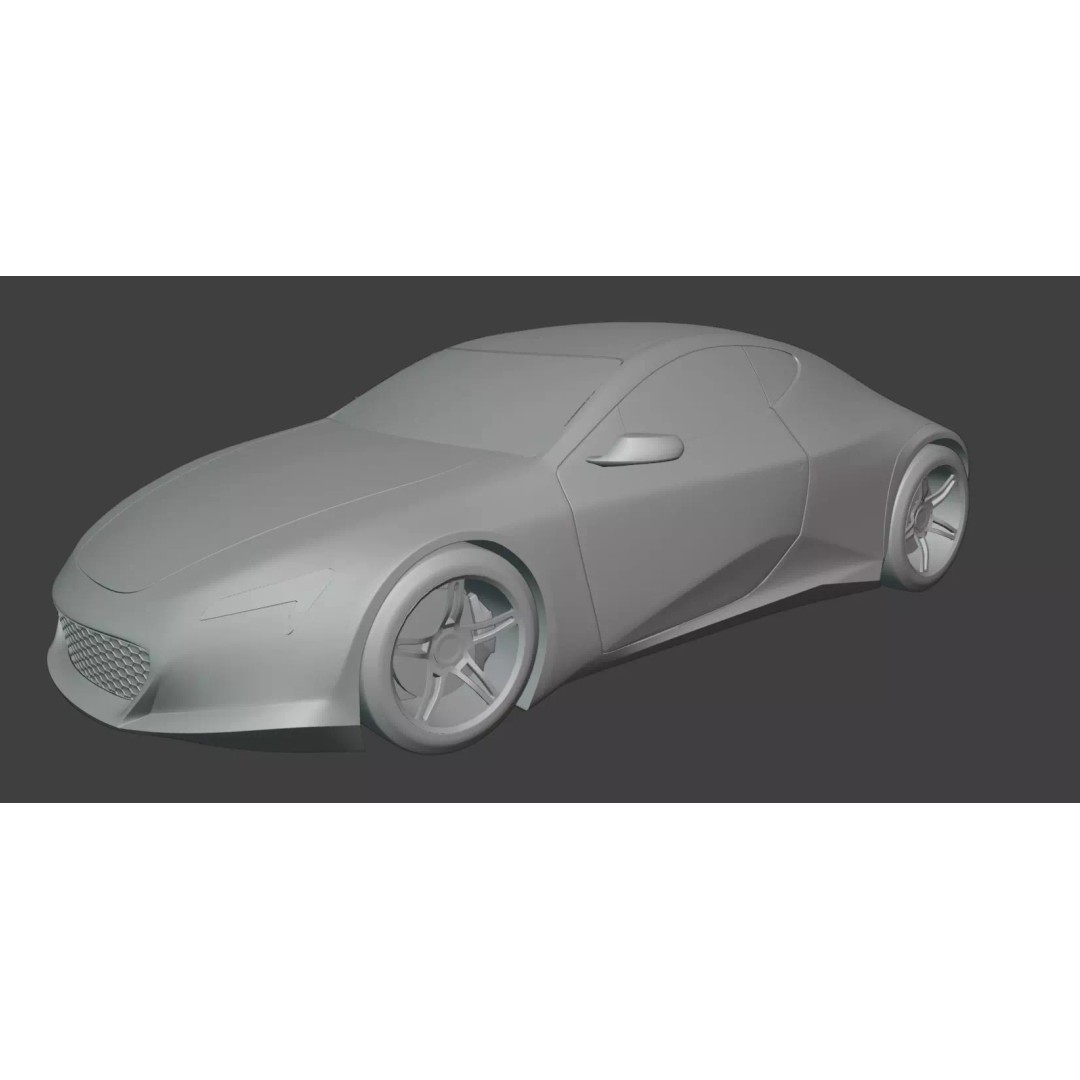 Futuristic Concept Car 3D Model – Original Design, Game-Ready FBX - View 11