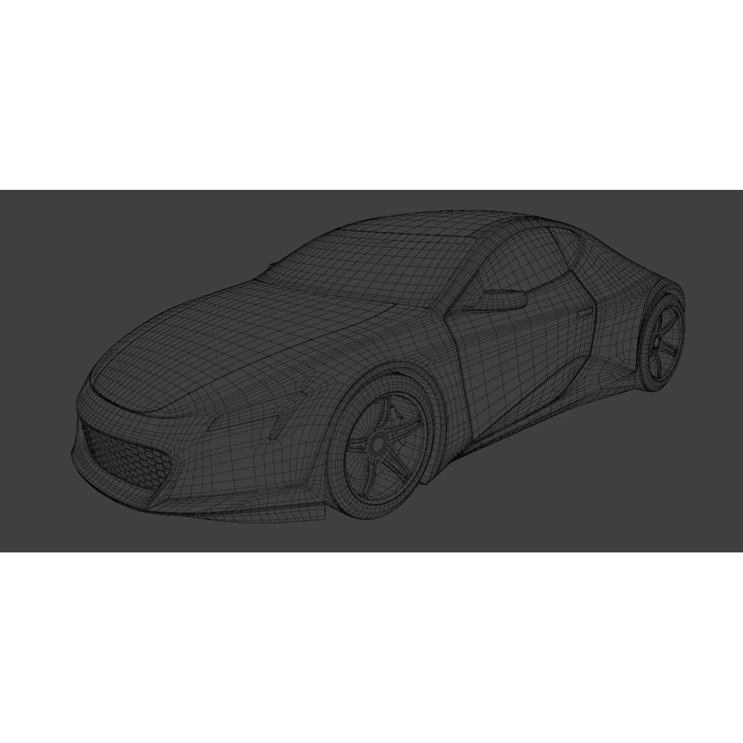 Futuristic Concept Car 3D Model – Original Design, Game-Ready FBX - View 8