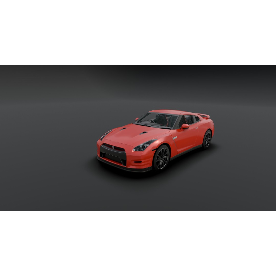 Nissan GTR VT 3D Model – Low Poly Game Asset for Blender