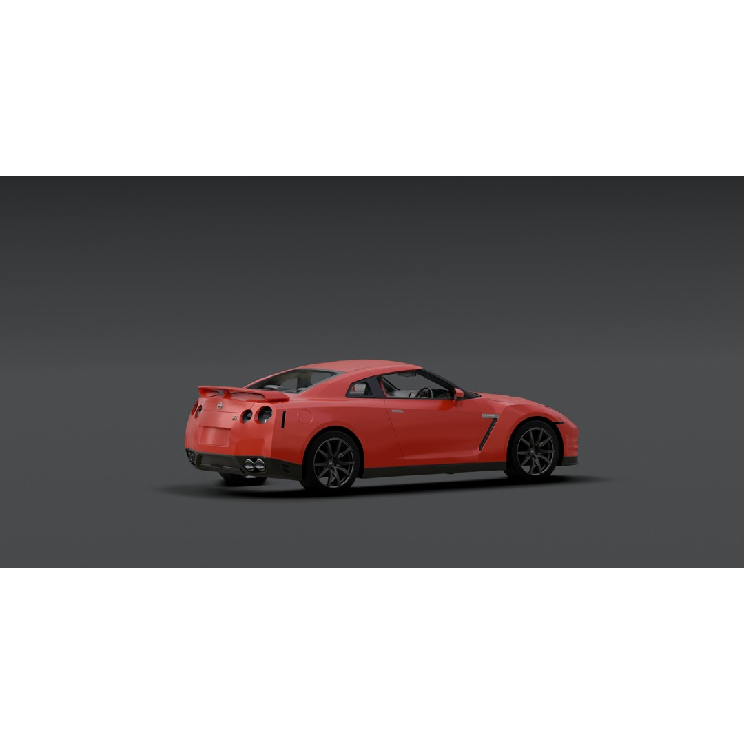 Nissan GTR VT 3D Model – Low Poly Game Asset for Blender - View 10