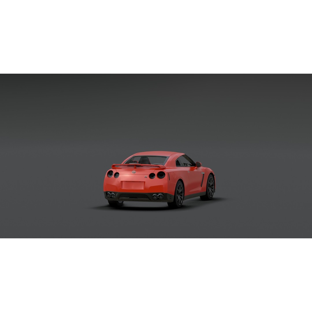 Nissan GTR VT 3D Model – Low Poly Game Asset for Blender - View 11