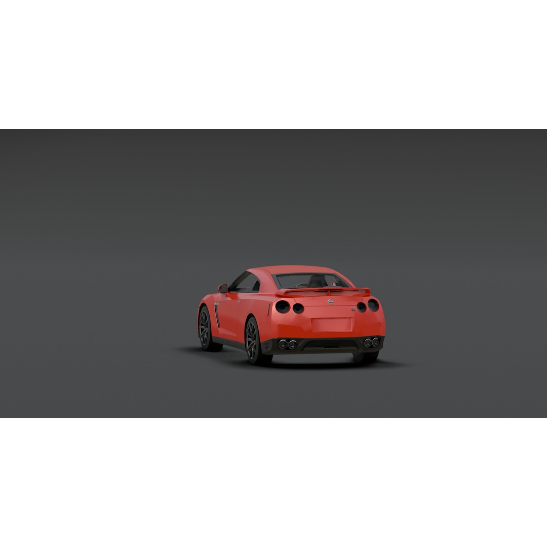 Nissan GTR VT 3D Model – Low Poly Game Asset for Blender - View 12