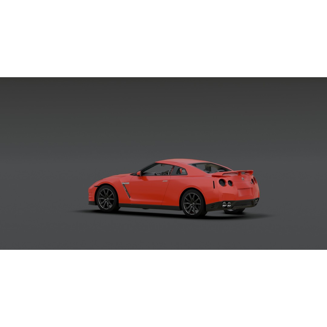 Nissan GTR VT 3D Model – Low Poly Game Asset for Blender - View 13