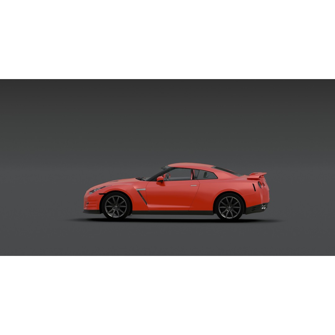 Nissan GTR VT 3D Model – Low Poly Game Asset for Blender - View 14