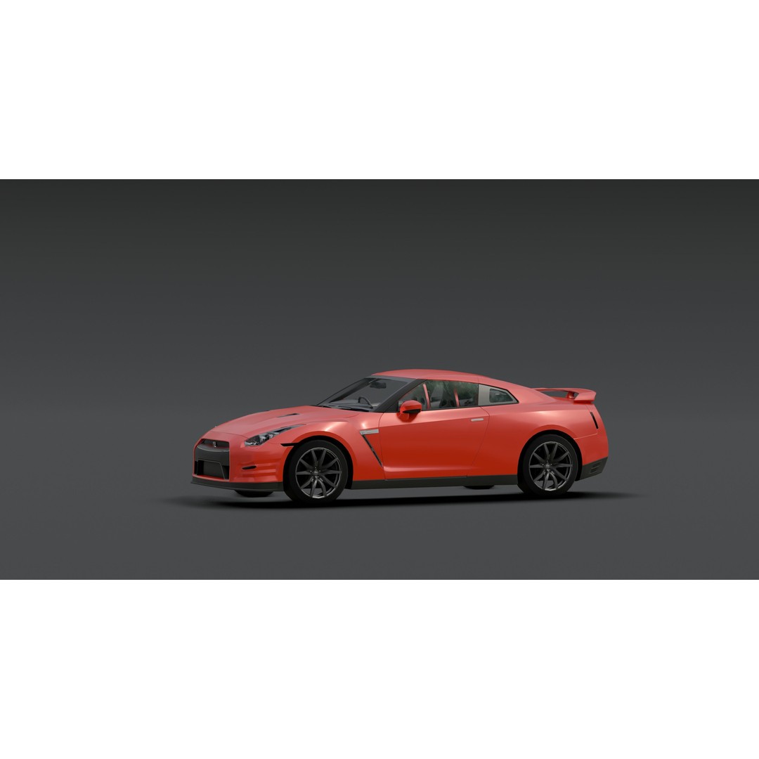 Nissan GTR VT 3D Model – Low Poly Game Asset for Blender - View 15