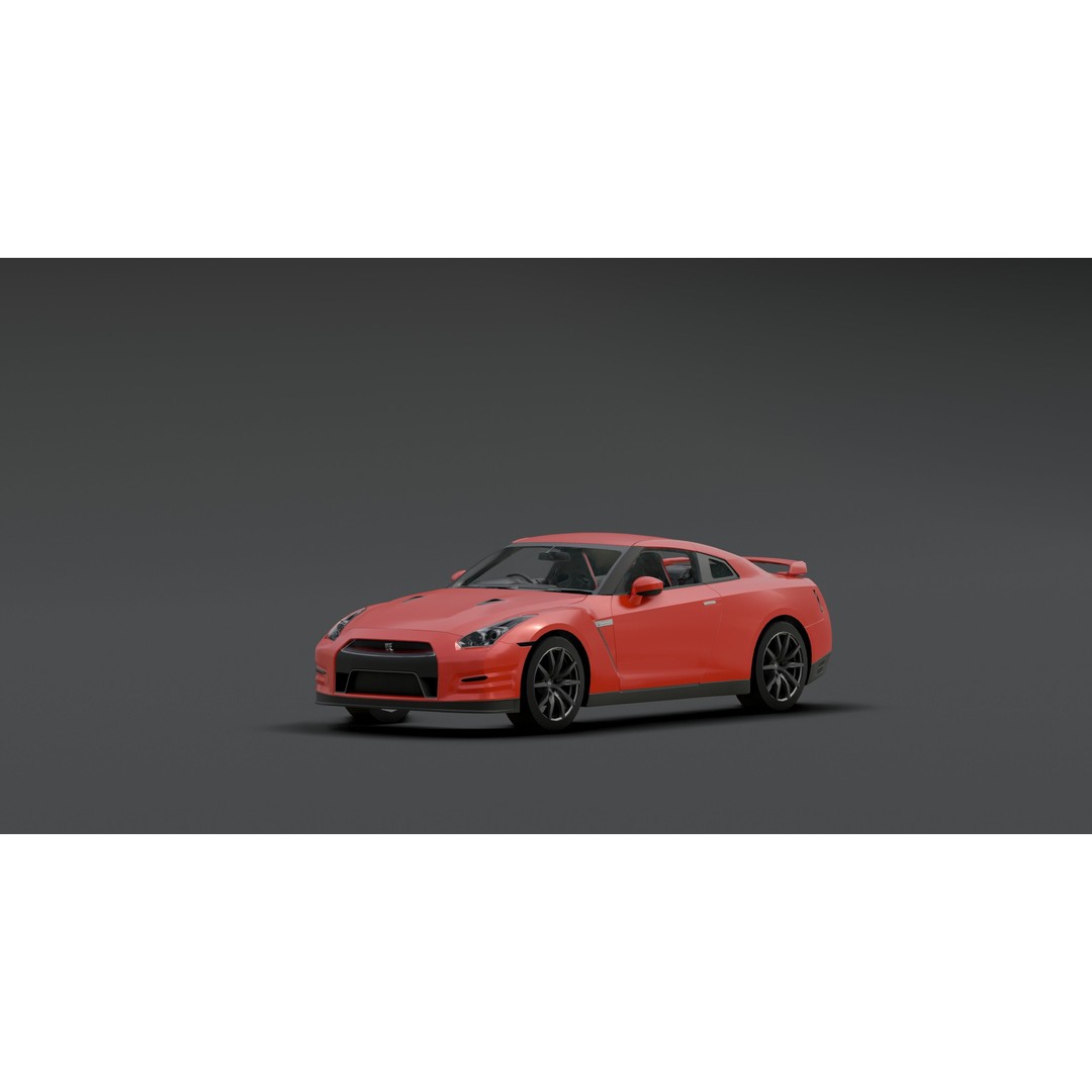 Nissan GTR VT 3D Model – Low Poly Game Asset for Blender - View 16