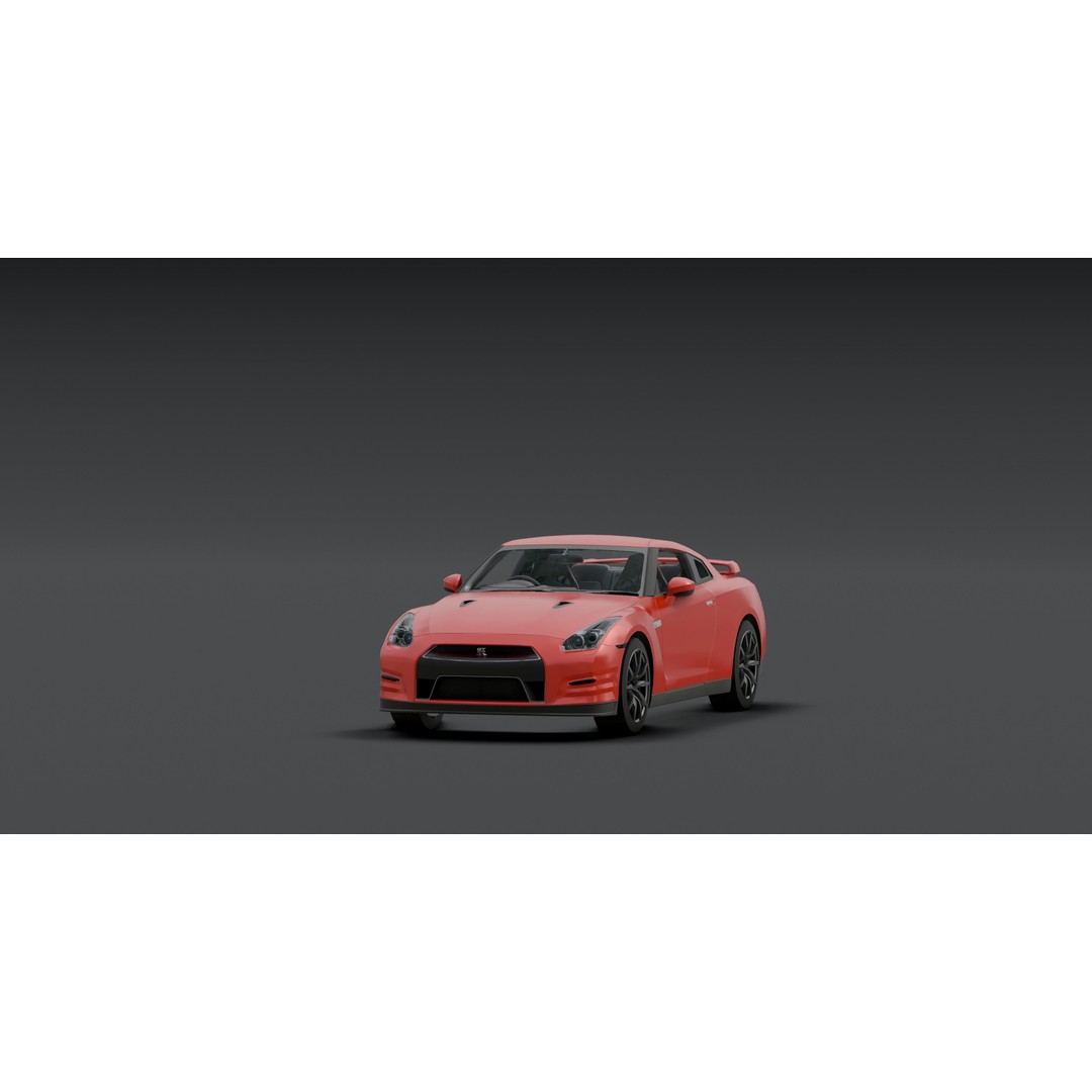 Nissan GTR VT 3D Model – Low Poly Game Asset for Blender - View 17