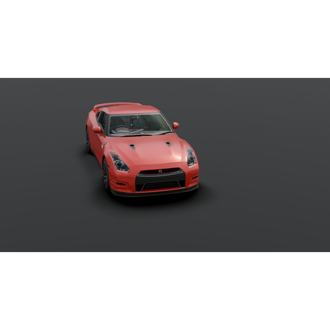 Nissan GTR VT 3D Model – Low Poly Game Asset for Blender - View 19