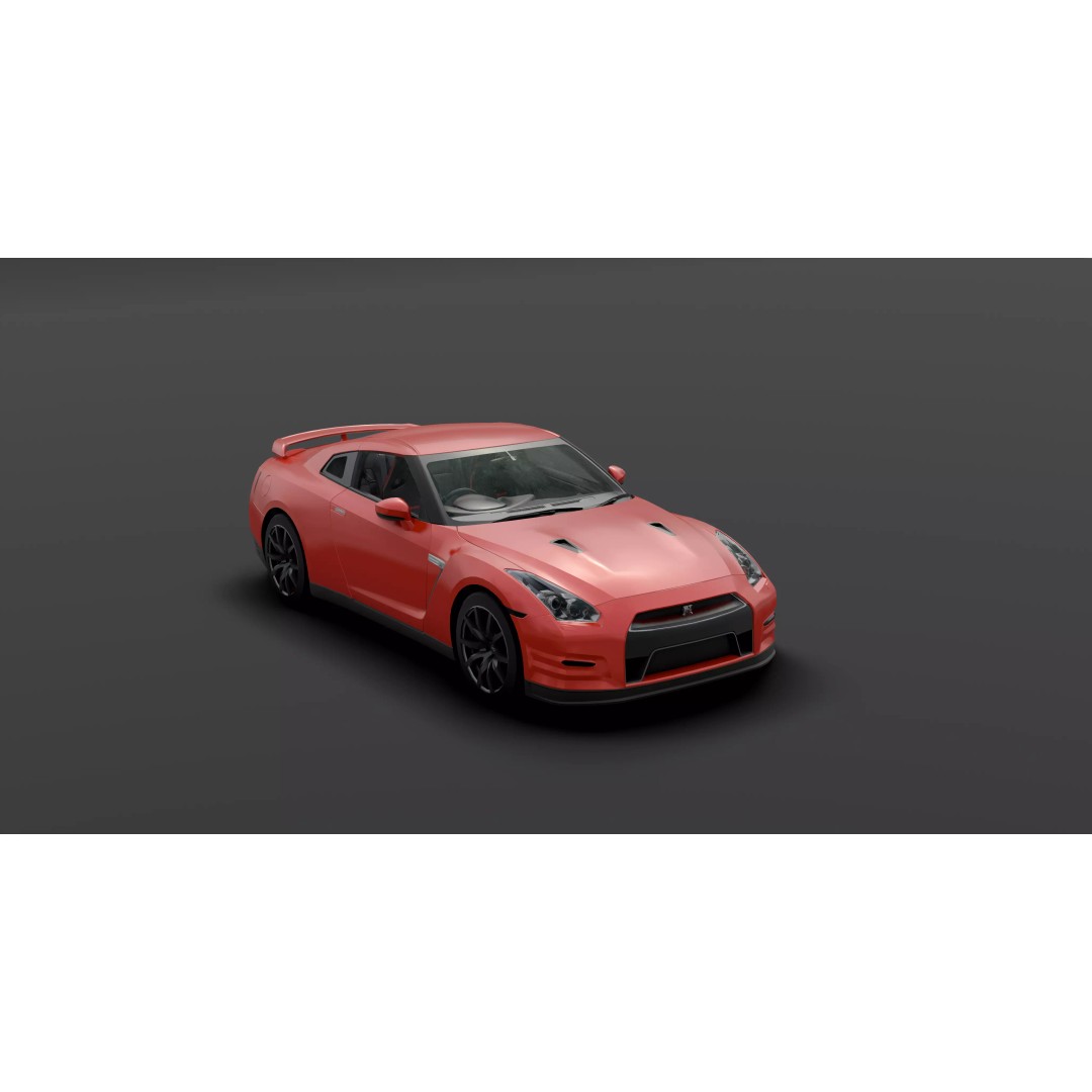 Nissan GTR VT 3D Model – Low Poly Game Asset for Blender - View 2