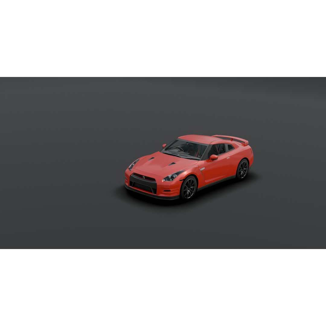 Nissan GTR VT 3D Model – Low Poly Game Asset for Blender - View 20