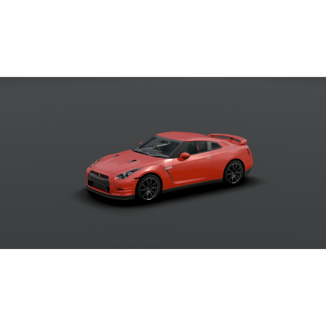 Nissan GTR VT 3D Model – Low Poly Game Asset for Blender - View 24