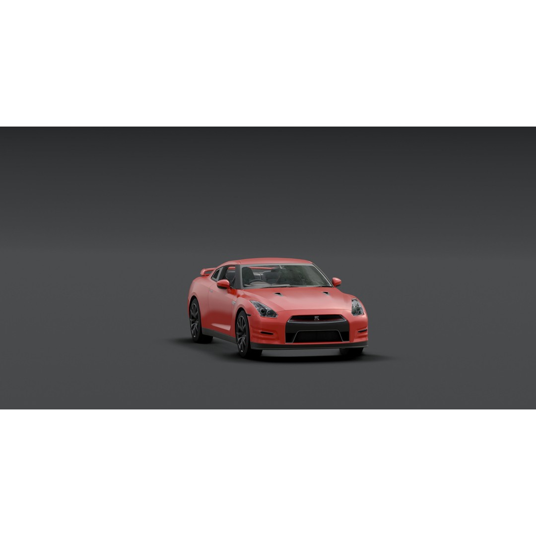 Nissan GTR VT 3D Model – Low Poly Game Asset for Blender - View 5