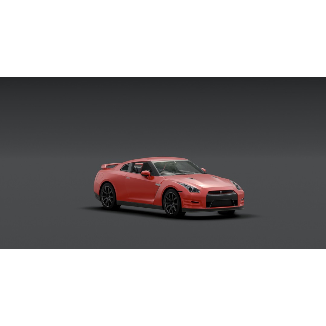 Nissan GTR VT 3D Model – Low Poly Game Asset for Blender - View 6