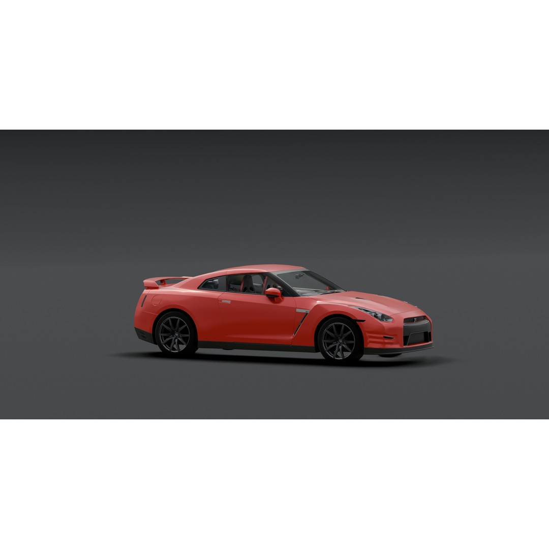 Nissan GTR VT 3D Model – Low Poly Game Asset for Blender - View 7