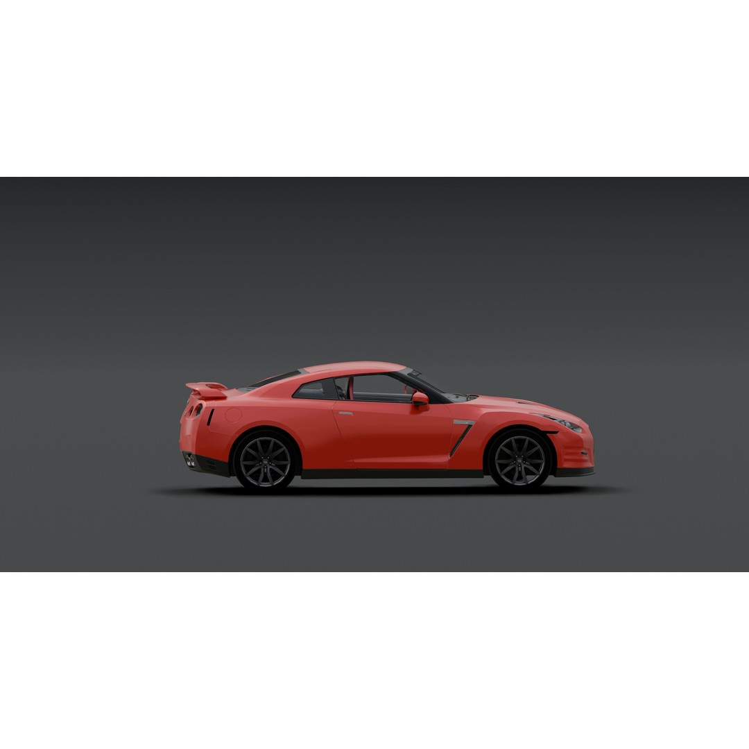 Nissan GTR VT 3D Model – Low Poly Game Asset for Blender - View 9