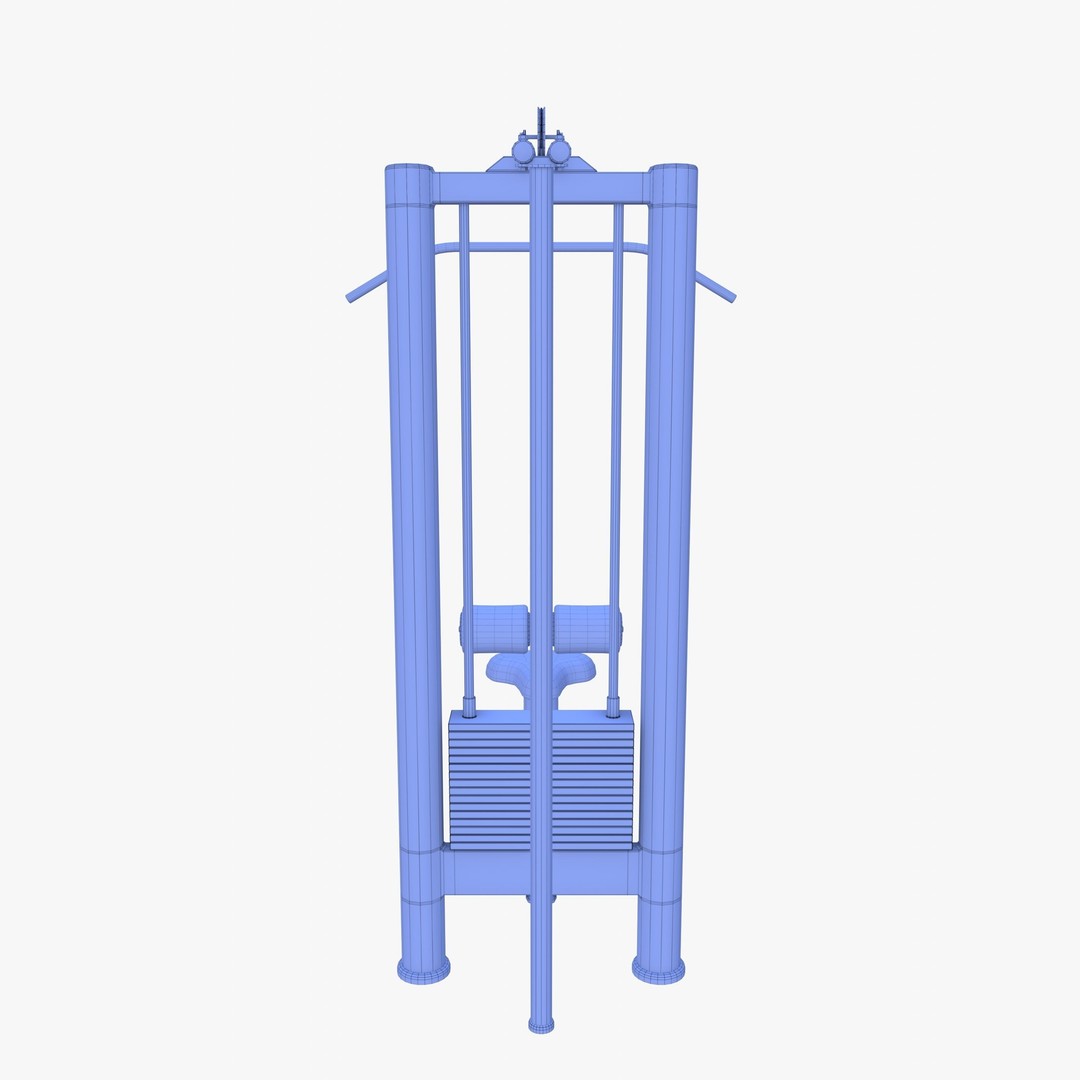 Lat Machine 3D Model – High Poly Gym Equipment, PBR Textures, FBX - View 13