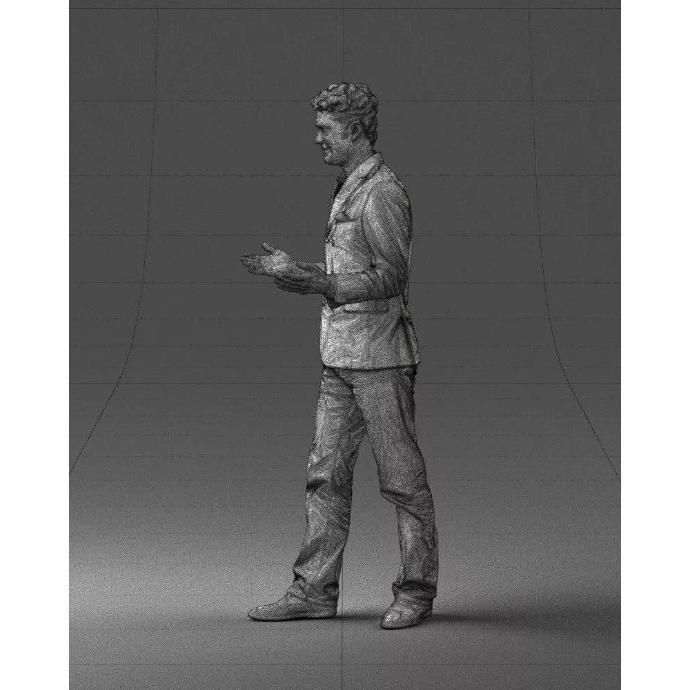 Businessman 3D Model – Realistic Character for Presentations, FBX, OBJ