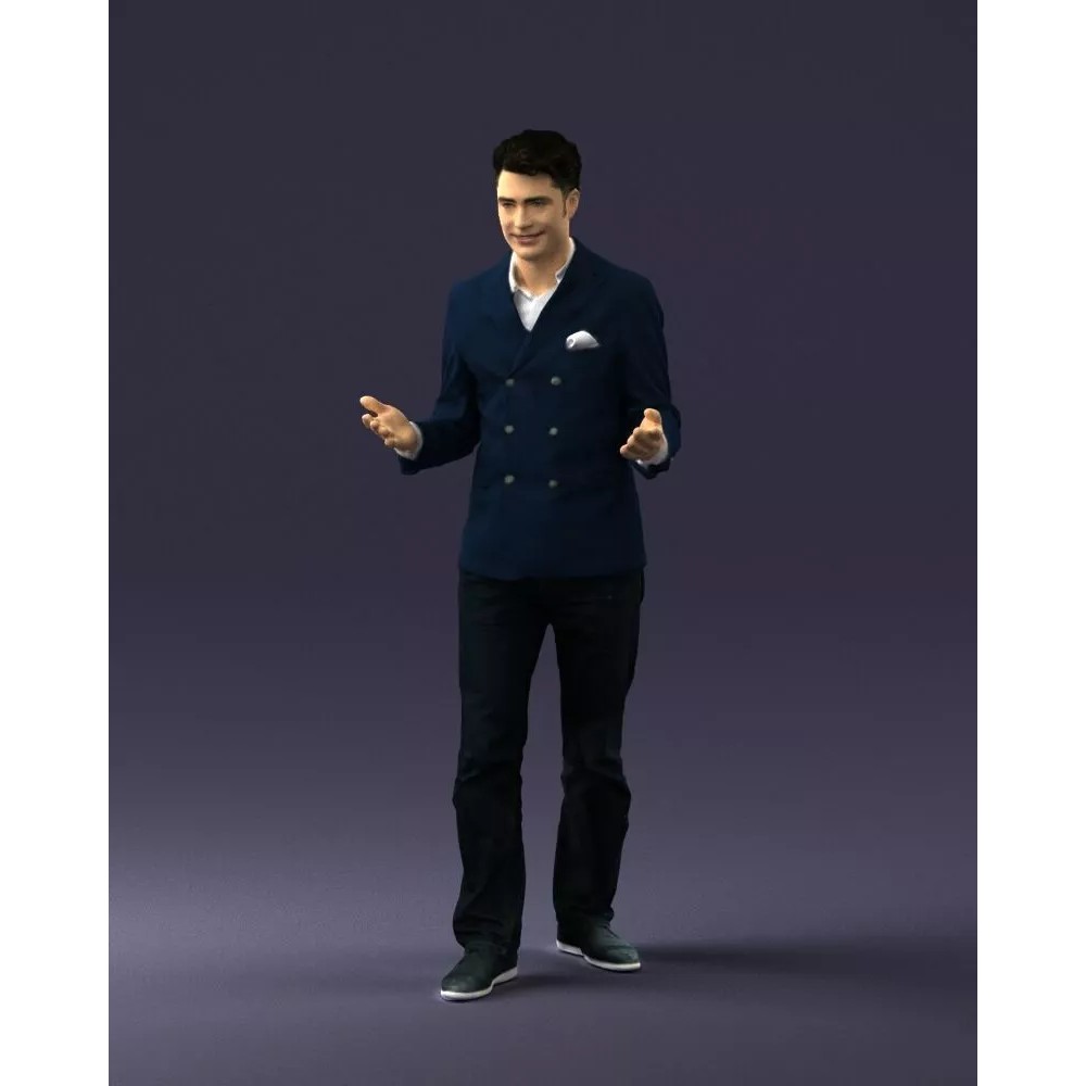 Businessman 3D Model – Realistic Character for Presentations, FBX, OBJ - View 2