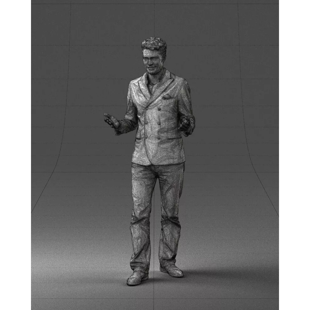 Businessman 3D Model – Realistic Character for Presentations, FBX, OBJ - View 3