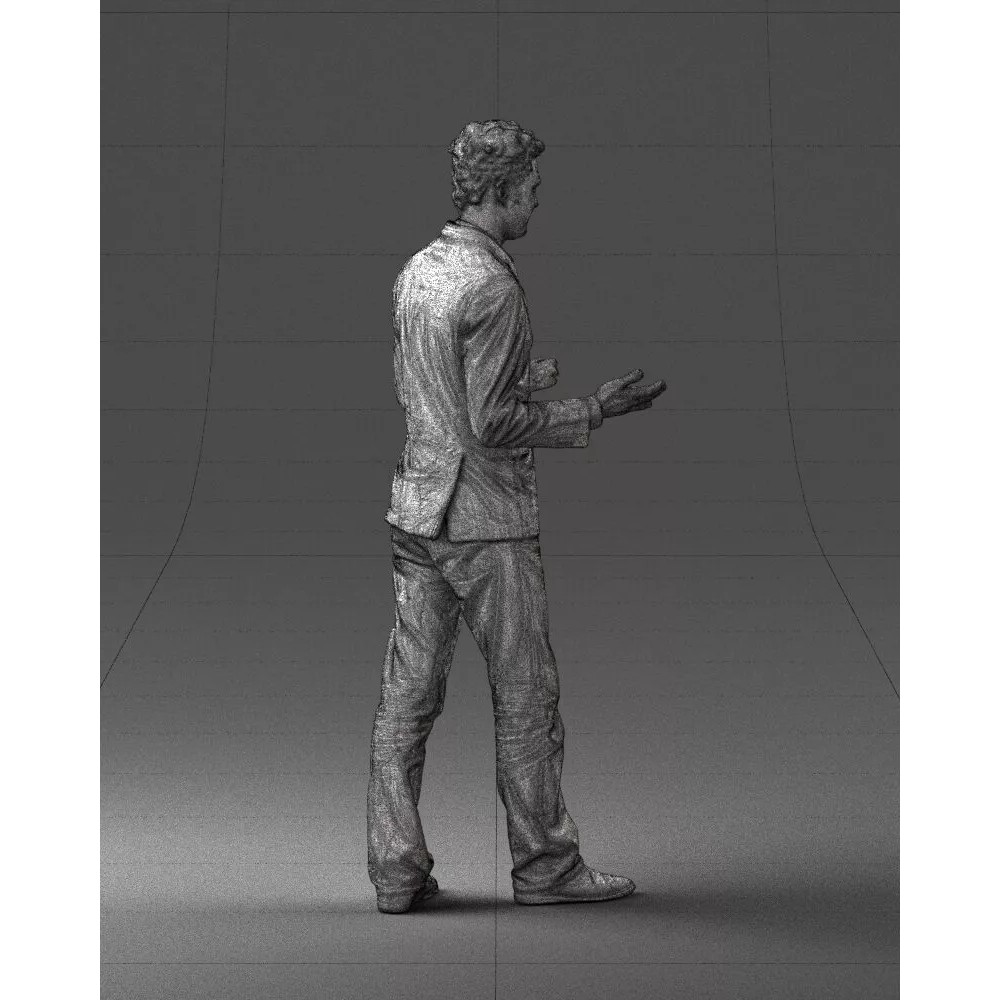 Businessman 3D Model – Realistic Character for Presentations, FBX, OBJ - View 5