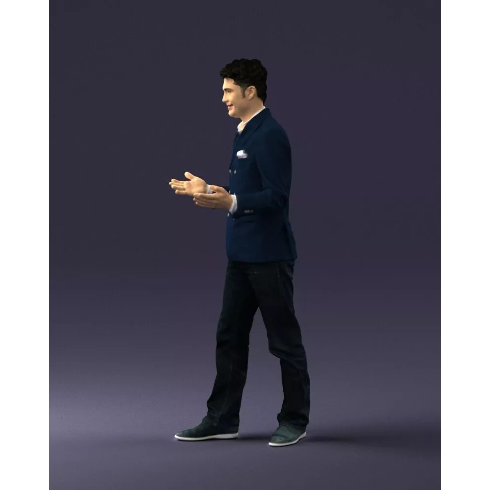 Businessman 3D Model – Realistic Character for Presentations, FBX, OBJ - View 8