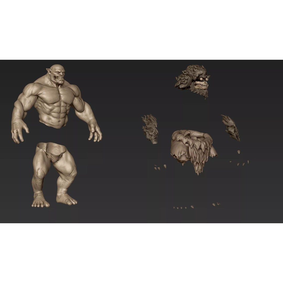 Mythology Humanoid Creature 3D Model – High Poly Zbrush Asset, ZTL & OBJ - View 10