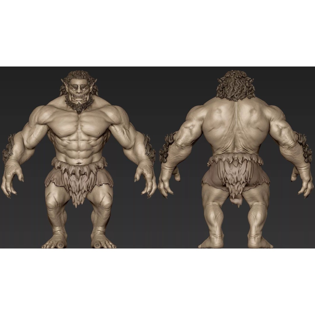Mythology Humanoid Creature 3D Model – High Poly Zbrush Asset, ZTL & OBJ - View 12