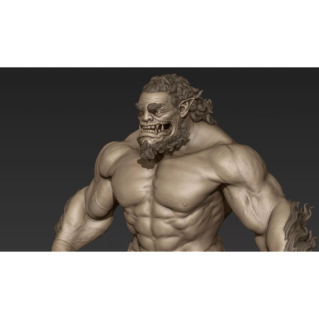 Mythology Humanoid Creature 3D Model – High Poly Zbrush Asset, ZTL & OBJ - View 2