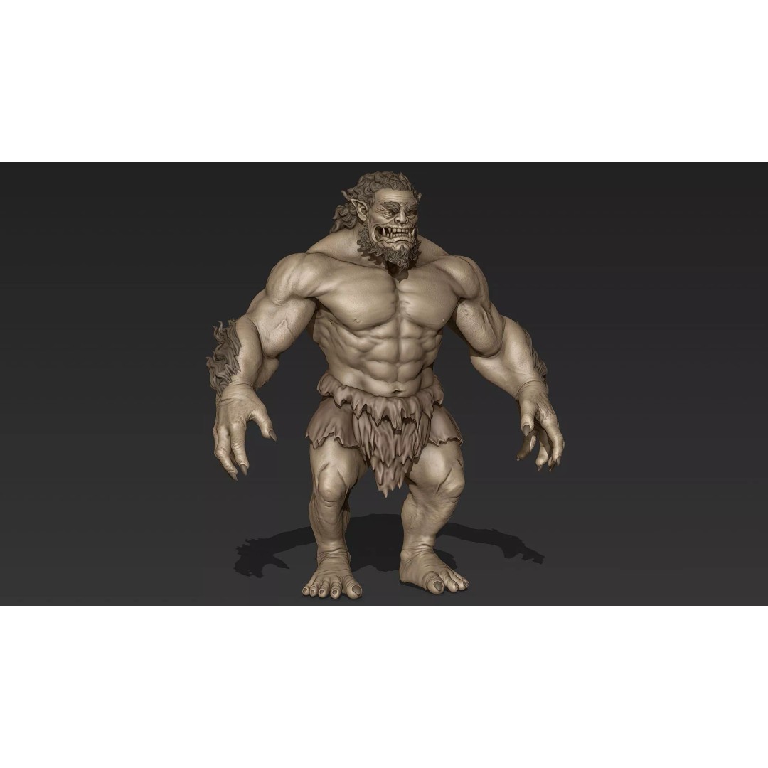 Mythology Humanoid Creature 3D Model – High Poly Zbrush Asset, ZTL & OBJ - View 3